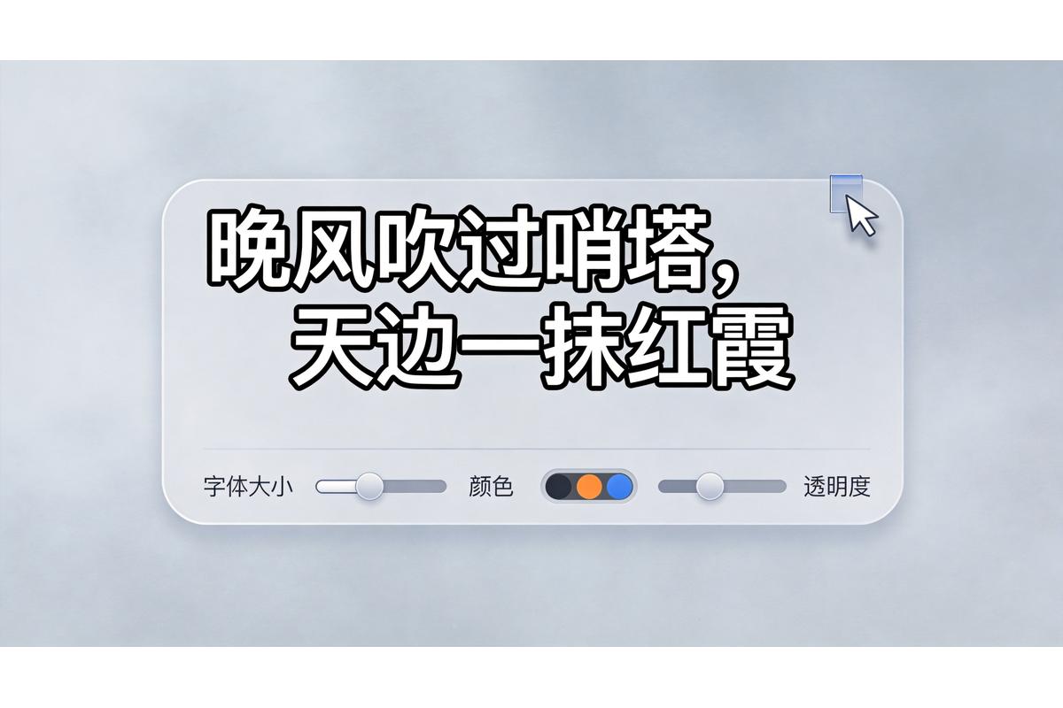 汽水音乐桌面歌词效果